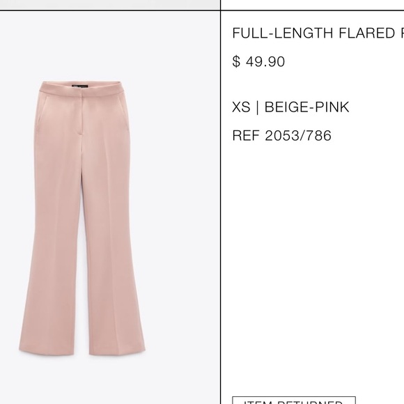 ZARA TAILORED BLAZER & FULL-LENGTH FLARED PANTS - Picture 8 of 8